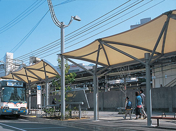 公交站膜結構三